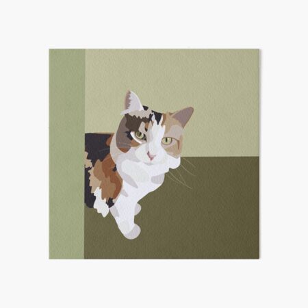 Lucy Cat in a green room Art Board Print