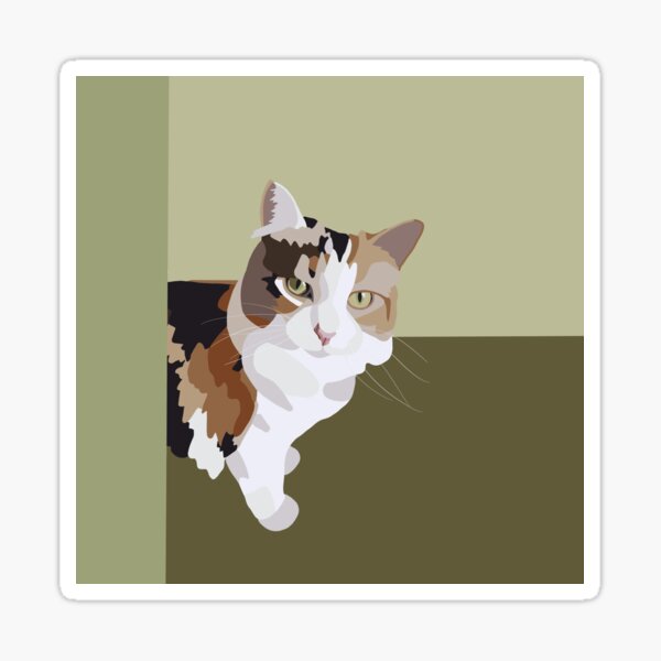 Item preview, Lucy Cat in a green room designed and sold by Gems-Designs.