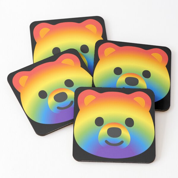 Item preview, Rainbow Bear Android Emoji Sticker Design designed and sold by KaomojiKitchen.
