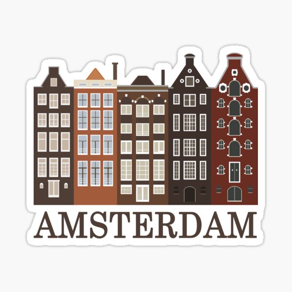 3" AMSTERDAM Bandiera Olanda Dutch Adesivi Vinile 75mm Stickers Decals x2 