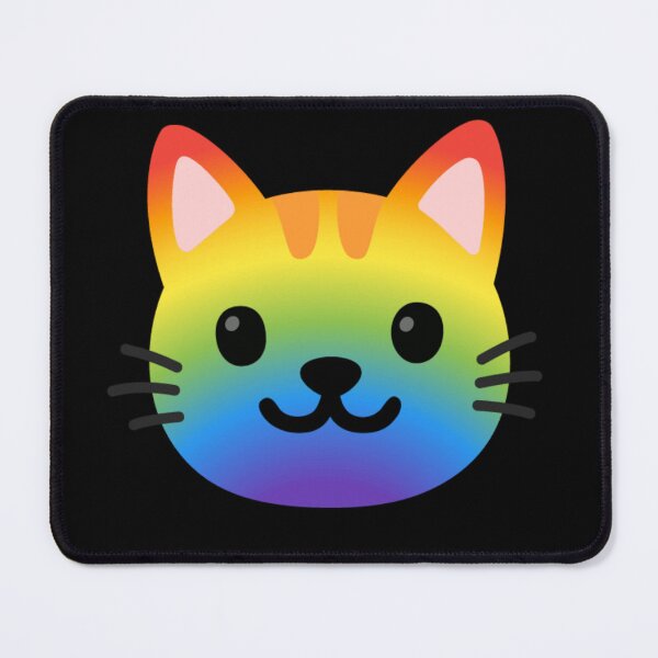 Item preview, Rainbow Kitty Cat Android Emoji Sticker Design designed and sold by KaomojiKitchen.