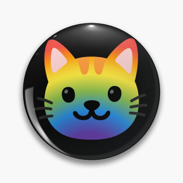 Item preview, Rainbow Kitty Cat Android Emoji Sticker Design designed and sold by KaomojiKitchen.