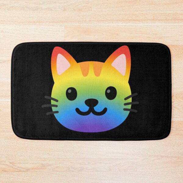 Item preview, Rainbow Kitty Cat Android Emoji Sticker Design designed and sold by KaomojiKitchen.