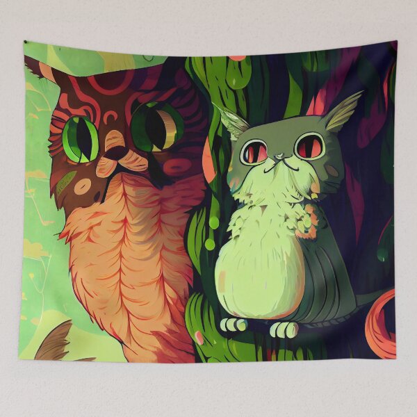 Item preview, Owl Cat 3 designed and sold by AiBroughtToLife.