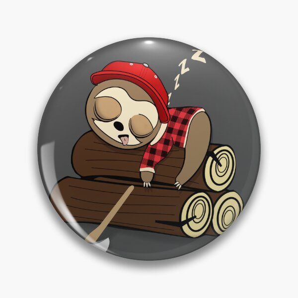 Item preview, Cute Lumberjack sleepy sloth designed and sold by TipTopTapo.