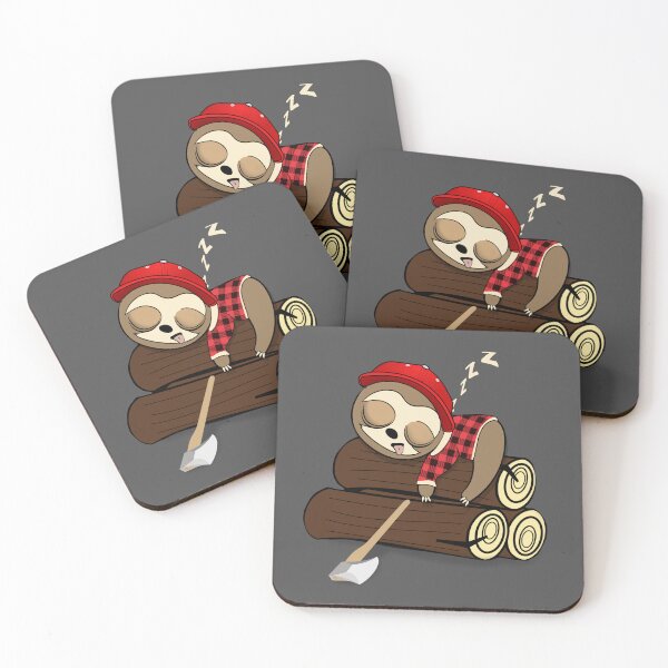 Item preview, Cute Lumberjack sleepy sloth designed and sold by TipTopTapo.