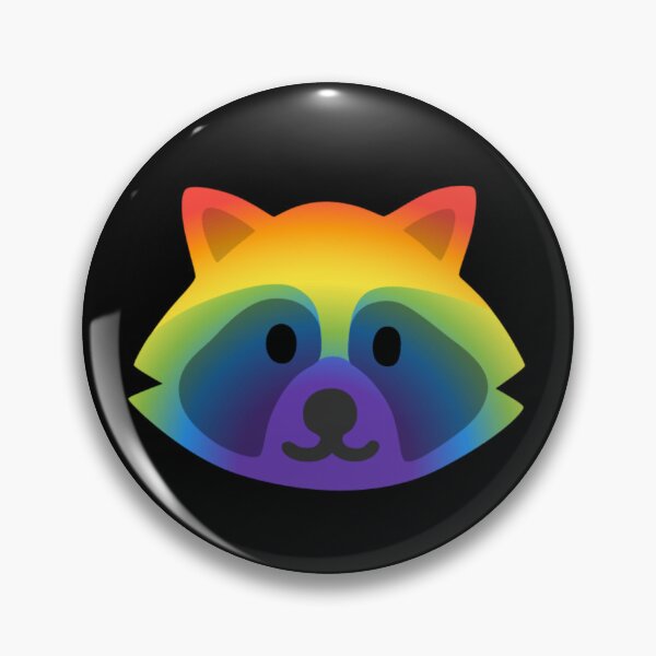 Item preview, Rainbow Raccoon Android Emoji Sticker Design designed and sold by KaomojiKitchen.