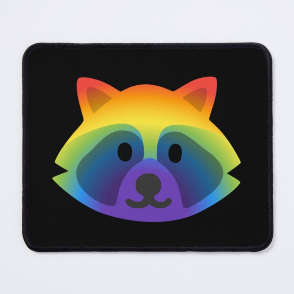 Item preview, Rainbow Raccoon Android Emoji Sticker Design designed and sold by KaomojiKitchen.