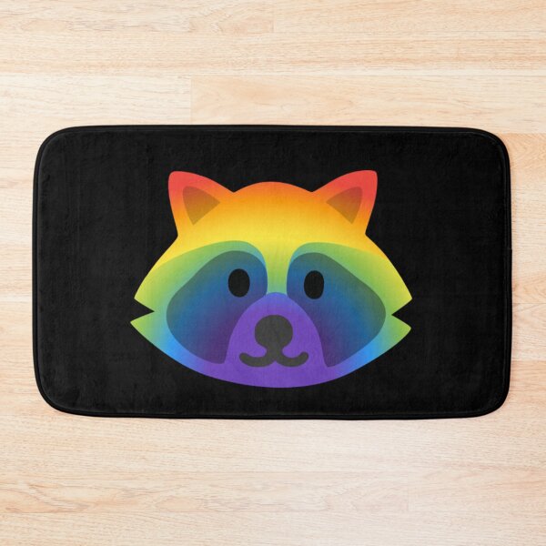 Item preview, Rainbow Raccoon Android Emoji Sticker Design designed and sold by KaomojiKitchen.