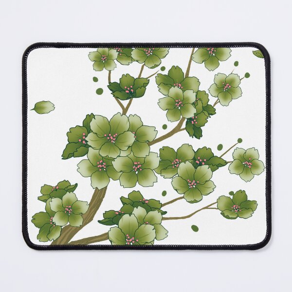 Item preview, Falling Matcha Sakura Green Tea Cherry Blossom Branches designed and sold by arterialmotive.