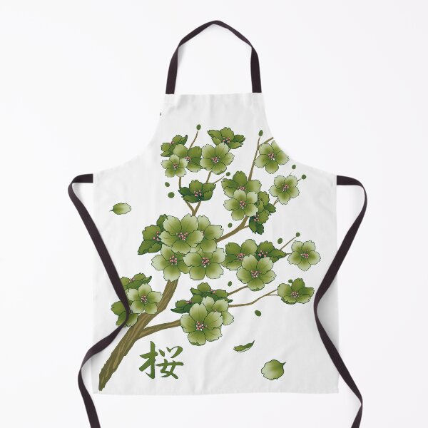 Item preview, Falling Matcha Sakura Green Tea Cherry Blossom Branches designed and sold by arterialmotive.