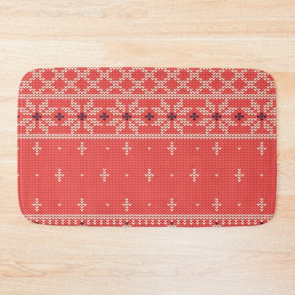 Item preview, Fair Isle Holiday Sweater Knitted Pattern in Red designed and sold by Jean-Pham.