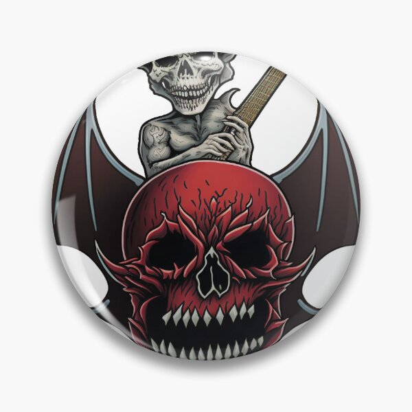 Item preview, Skull Guitarist Sticker 2 designed and sold by sixblackroses.