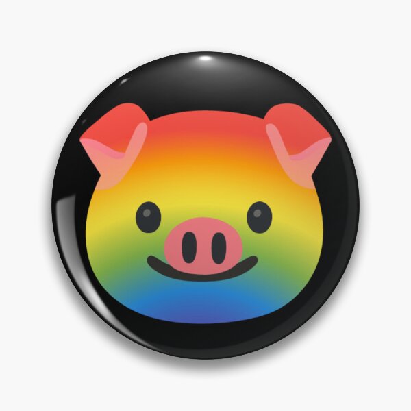 Item preview, Rainbow Pig Android Emoji Sticker Design designed and sold by KaomojiKitchen.