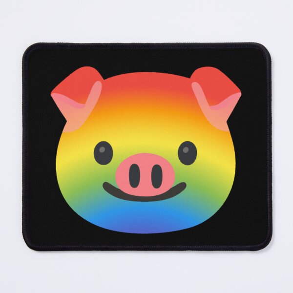 Item preview, Rainbow Pig Android Emoji Sticker Design designed and sold by KaomojiKitchen.