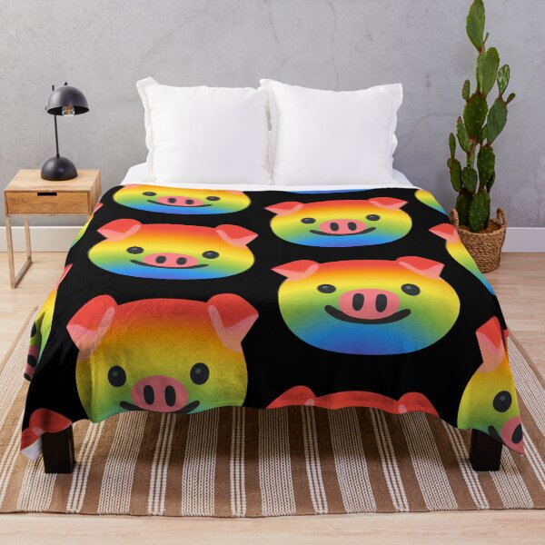 Item preview, Rainbow Pig Android Emoji Sticker Design designed and sold by KaomojiKitchen.