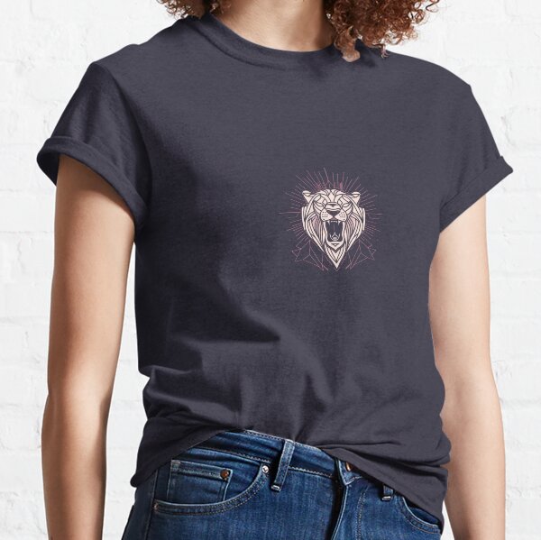 Retro Lion (Transparent) Classic T-Shirt