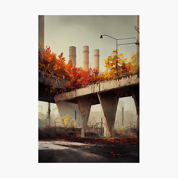Concrete Autumn #3 Photographic Print