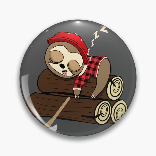 Item preview, Cute Lumberjack sleepy sloth designed and sold by TipTopTapo.