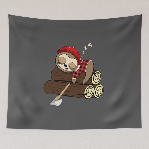 Item preview, Cute Lumberjack sleepy sloth designed and sold by TipTopTapo.