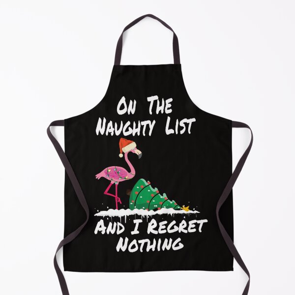 Item preview, On The Naughty List And I Regret Nothing Flamingo Christmas Flamingo Knocking Over Christmas Tree designed and sold by ZANNIX.