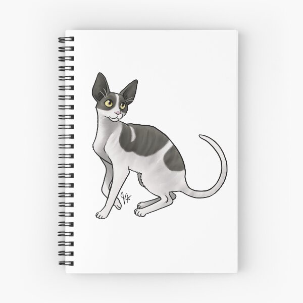 Item preview, Cat - Cornish Rex - Black and White designed and sold by Jennifer Stolzer.