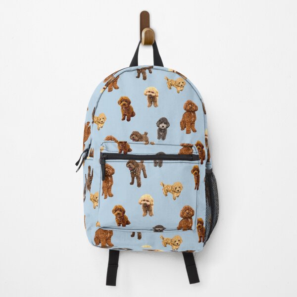 Item preview, Toy Poodle pattern on light blue designed and sold by Quick Brown Fox Canada.