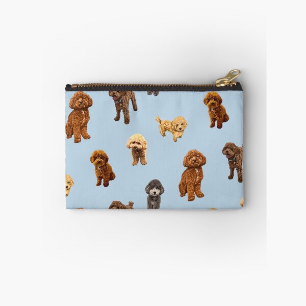 Item preview, Toy Poodle pattern on light blue designed and sold by Quick Brown Fox Canada.
