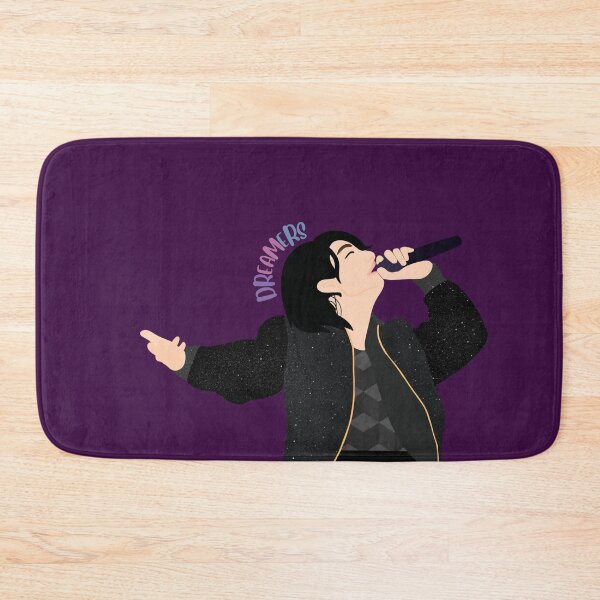 Item preview, Dreamers- junkook black glitter jacket sticker designed and sold by mehak Khan.
