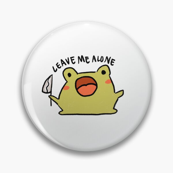 Item preview, leave me alone frog with knife  designed and sold by iristocat.