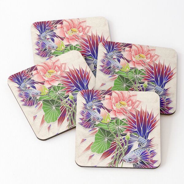 Item preview, Betta & lotus designed and sold by Manoou.