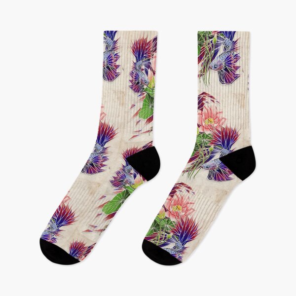 Item preview, Betta & lotus designed and sold by Manoou.