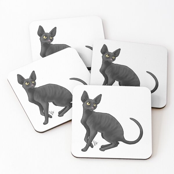 Item preview, Cat - Cornish Rex - Black designed and sold by Jennifer Stolzer.