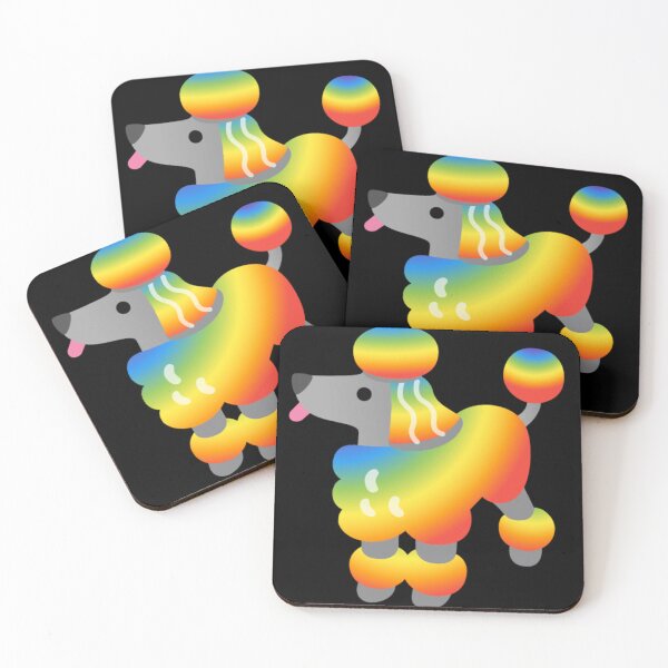 Item preview, Rainbow Poodle Android Emoji Sticker Design designed and sold by KaomojiKitchen.