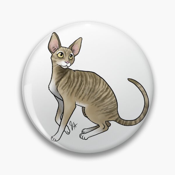 Item preview, Cat - Cornish Rex - Tabby designed and sold by Jennifer Stolzer.