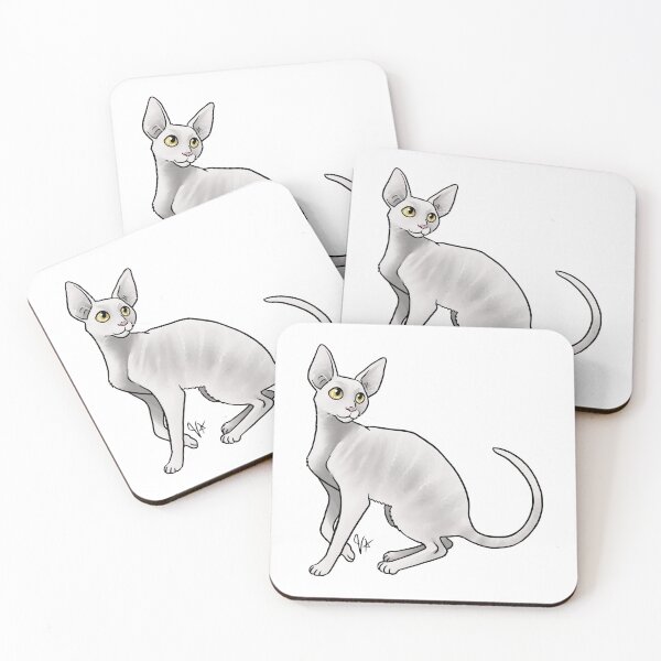 Item preview, Cat - Cornish Rex - White designed and sold by Jennifer Stolzer.