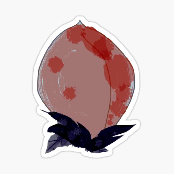 Peach Sticker