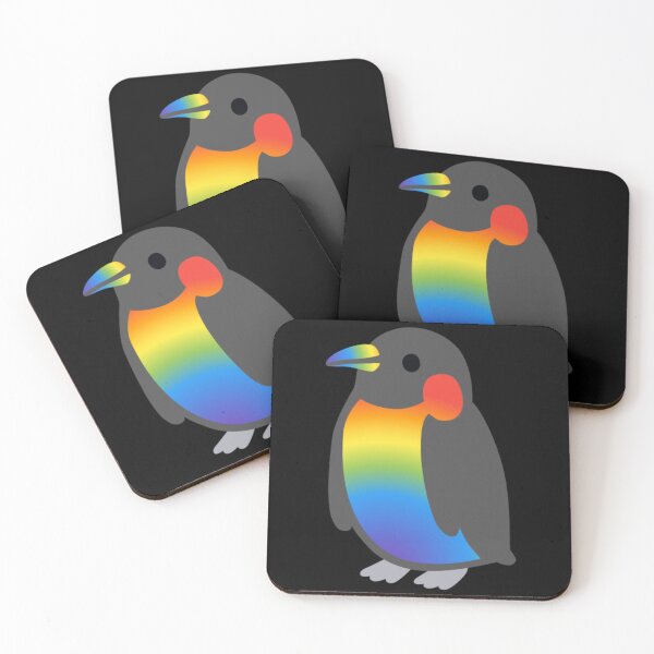 Item preview, Rainbow Penguin Android Emoji Sticker Design designed and sold by KaomojiKitchen.