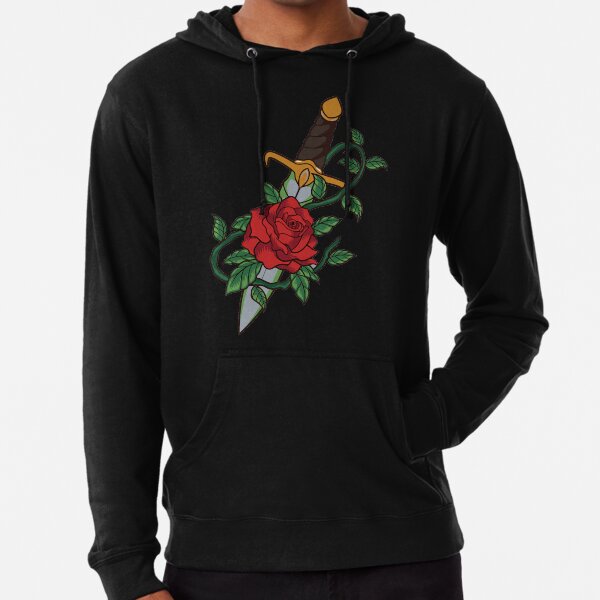 Vintage sword with a flower Lightweight Hoodie