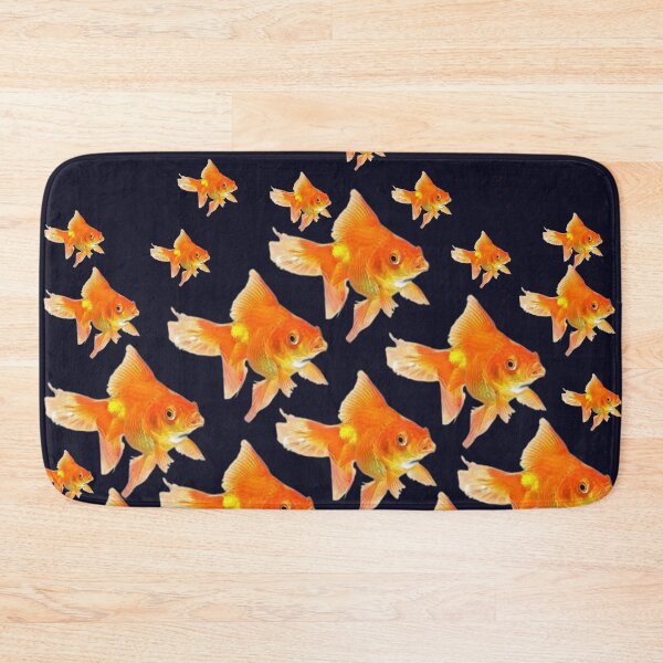 Item preview, GOLD FISH REPEATING PATTERN BLACK ART designed and sold by sharlesart.