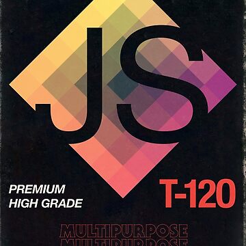 Artwork thumbnail, Retro Blank VHS JavaScript (ECMAScript) - Dark Variant by chriskirknielsen