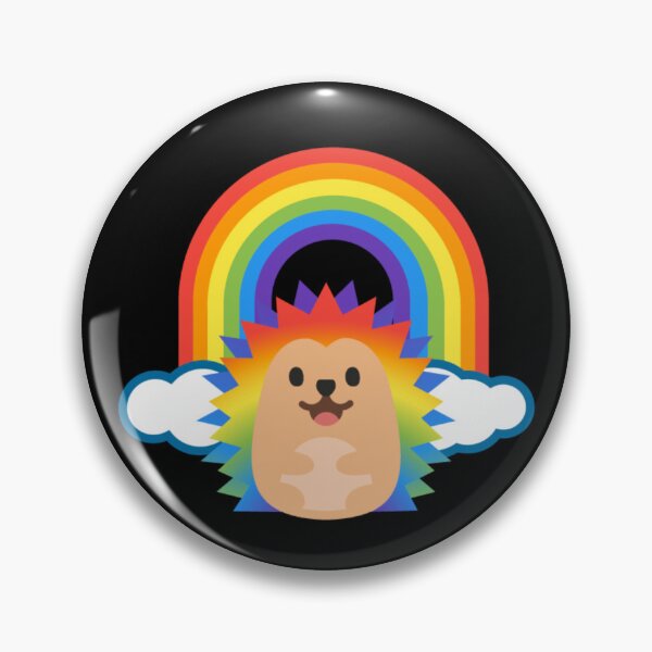 Item preview, Rainbow Hedgehog Android Emoji Sticker Design designed and sold by KaomojiKitchen.