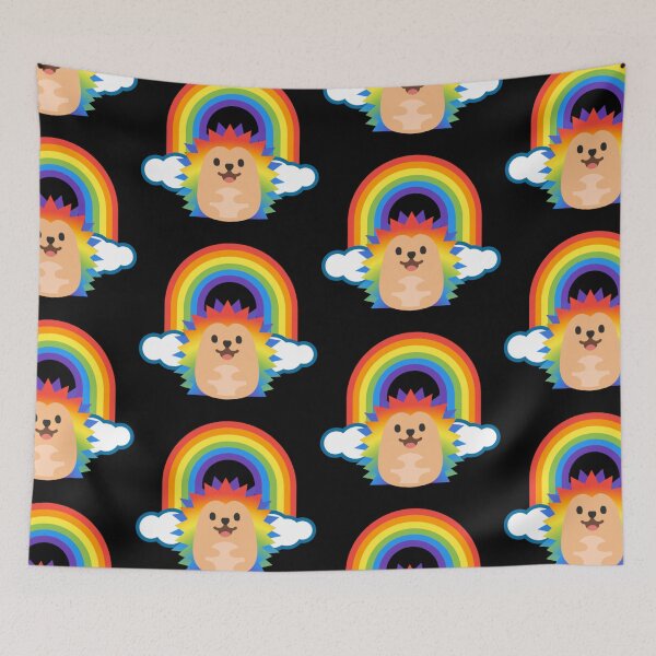 Item preview, Rainbow Hedgehog Android Emoji Sticker Design designed and sold by KaomojiKitchen.