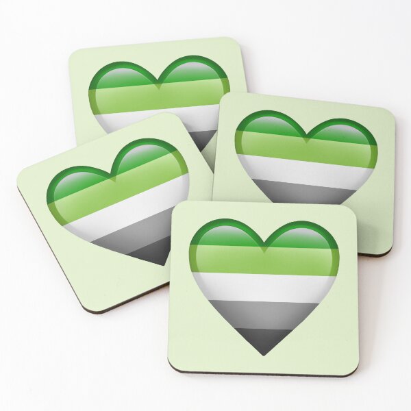 Item preview, aromantic pride heart emoji designed and sold by bees-illustrate.
