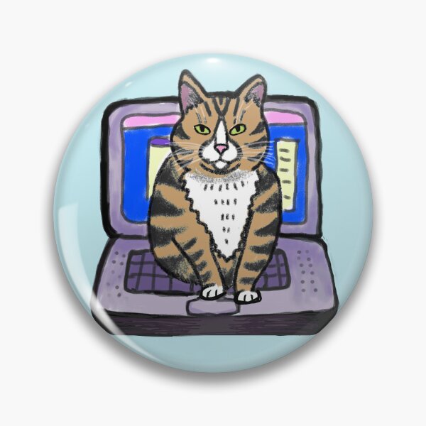 Item preview, Laptop Cat designed and sold by CatnipCreations.