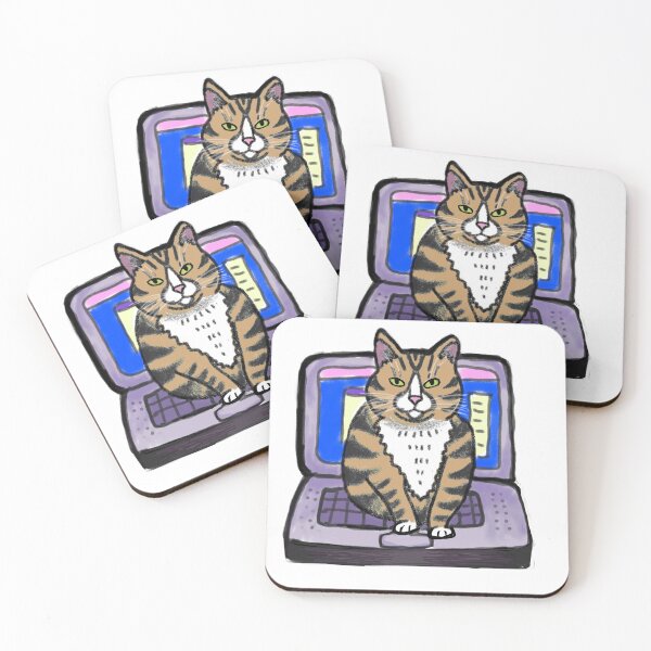 Item preview, Laptop Cat designed and sold by CatnipCreations.