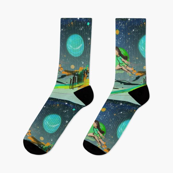 Item preview, FLYING, Planets,Stars,Night designed and sold by Tanya Zevallos.
