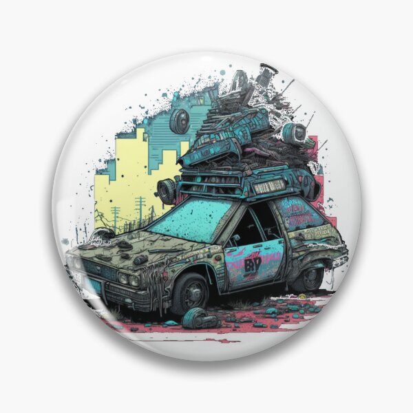 Item preview, Wrecked Cyberjunk Car designed and sold by CartoonrBOY.