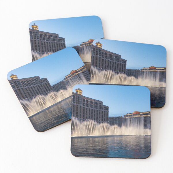 Item preview, Blue Hour Fountains - Bellagio and Caesars Palace Las Vegas designed and sold by Georgia Mizuleva.