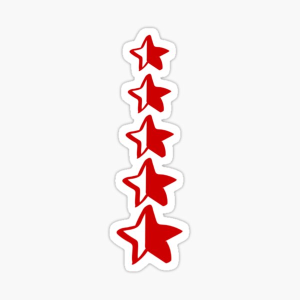 5 Star Sticker for Sale by HellyJelly